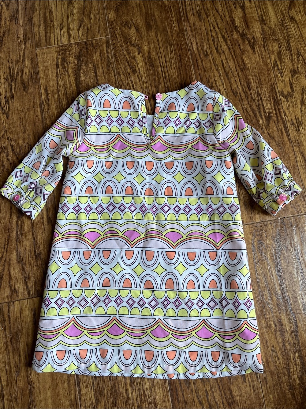 Genuine Kids Girl’s Geometric Print Dress - Picture 3 of 3